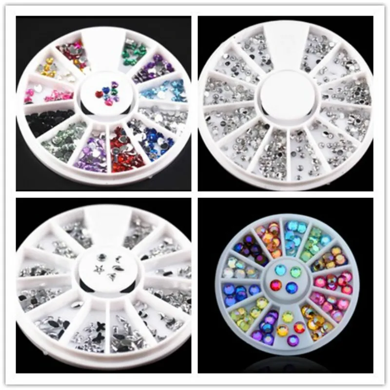 

2018 NEW (1Pcs/Sell) Cute Shiny Round Ultrathin artSequins Colorful Nail Art Glitter Tips Gel Nail Decoration ManicureAccessorie