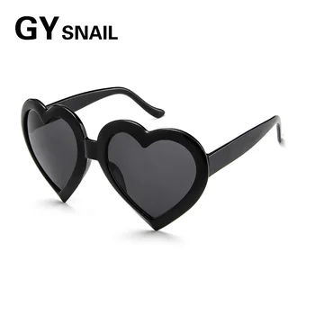 

GYsnal 2018 love heart sunglasses women cat eye vintage Christmas gift black pink red heart shape sun glasses for women uv400
