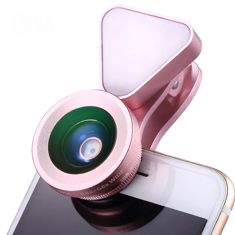 Vitopal LIEQI Led Flash Selfie Light ,Wide Angle+15X Macro