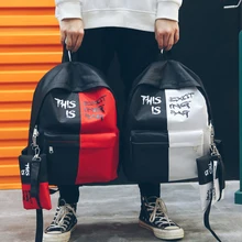 Женский рюкзак из парусины с буквенным принтом в стиле Харадзюку, школьные сумки для девочек-подростков, повседневные Рюкзаки, рюкзак для женщин, Mochila Feminina