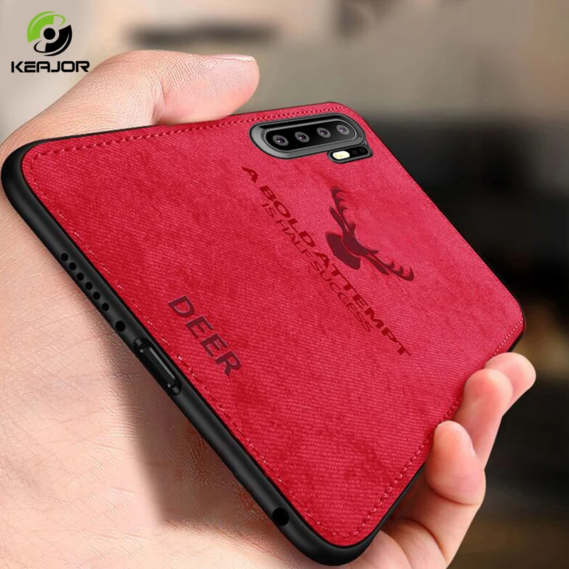 

Keajor Case For Huawei P30 Pro Case Fabric TPU Silicone Shockproof Bumper Protective Back Cover For Huawei P30 P30 Pro P30 Lite