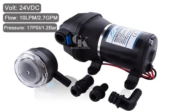 

DC 24V Self-priming Diaphragm Pump 17PSI Water Spray Pump for Agricultural/RV