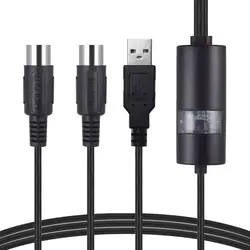 USB IN-OUT MIDI кабель конвертер Professional PC/Laptop/Mac для музыки клавиатура адаптер Шнур для домашней музыкальной студии Бесплатная доставка