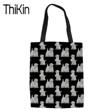 THIKIN Фокстерьер печати сумка Для женщин складные сумки для покупок для девочек-подростков холст-книжка Сумочка женщины сумка Eco для хранения