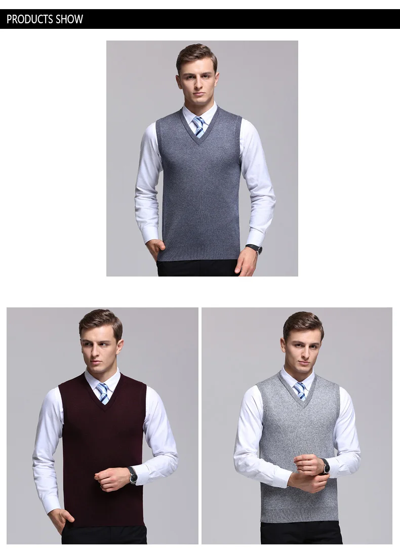 Модный брендовый мужской свитер, пуловер, жилет, Приталенный джемпер, вязанный теплый зимний Корейский стиль, повседневная одежда для мужчин