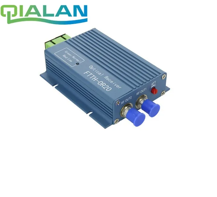 

CATV FTTH Receiver AGC Micro SC APC Duplex Connector with 2 output port WDM for PON FTTH OR20 CATV Fiber Optical Receiver