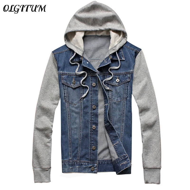 denim sweater jacket men's