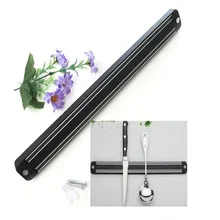 Titular de soporte de la Herramienta Estante 33 cm de Montaje En Pared Cuchillo magnética Negro Imán de bloque del Cuchillo Titular Pub Barra De Acero Inoxidable cuchillo