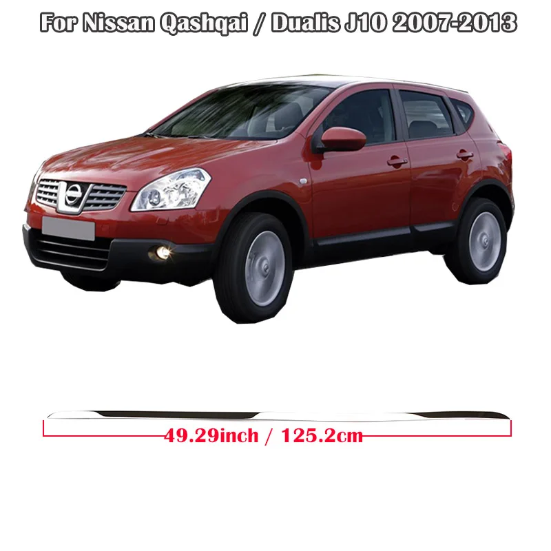 Для Nissan Qashqai/+ 2 2007 2008 2009 2010 2011 2012 2013 Хром задний багажник откидной двери Крышка МОЛДИНГ ПОЛОСА отделка стайлинга автомобилей