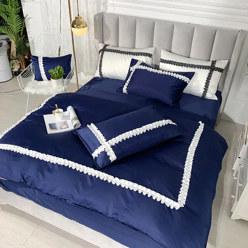 

All-Season Ultra Soft Hypoallergenic Microfiber Tufted Pattern Satin Sheet Set 4 Piece Comforter Set Bedding