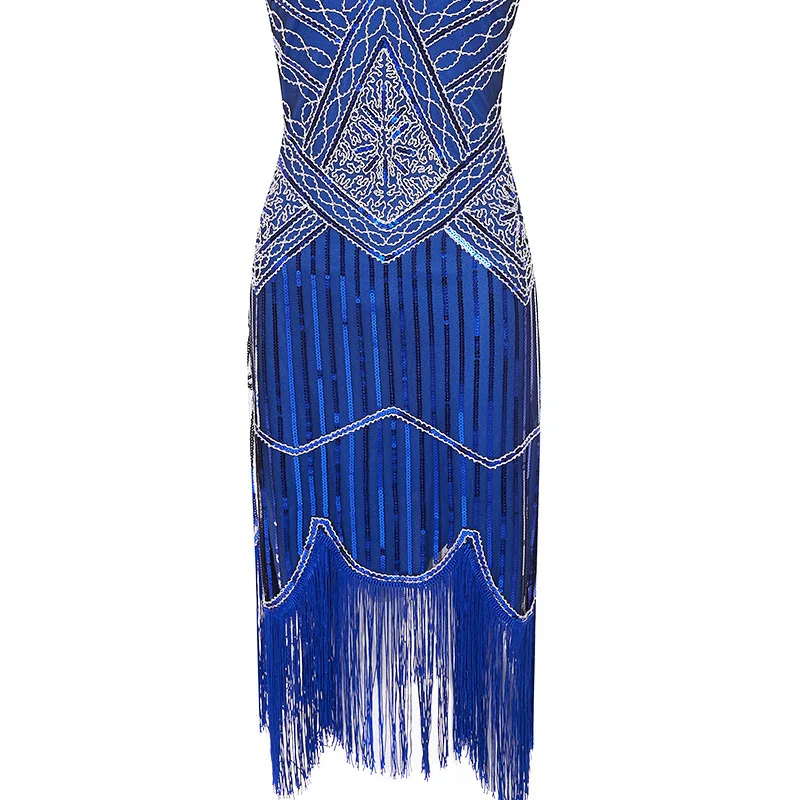 Винтажное платье 1920s Gatsby с блестками, бахромой и Пейсли для женщин, плюс размер XS s M L XL XXL XXXL XXXXL