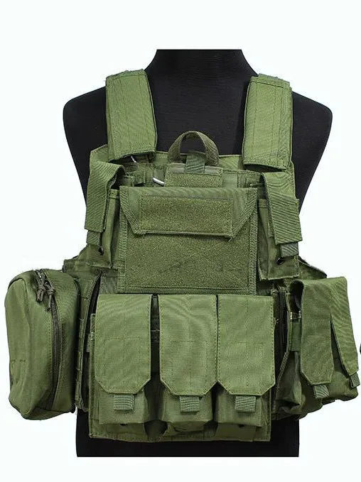 Нам специальных боевых сил защитной окраски с удар плиты Перевозчик жилет (OD