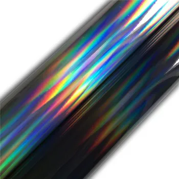 

Chrome Holographic Vinyl Wrap film Air Free Bubbles Holographic sticker For Car Phone Laptop Console Skin Cover