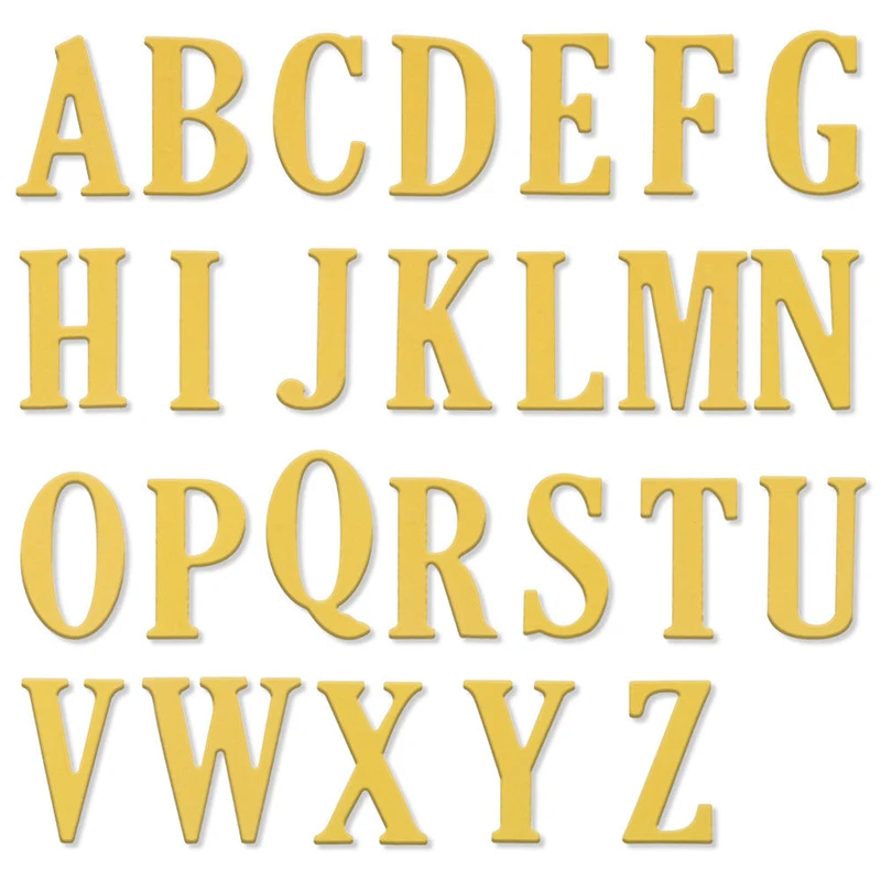 

Large Alphabet Letters Metal Cutting Dies for DIY 26pcs 5CM Scrapbooking Photo Album Embossing Paper Cards Decor Crafts