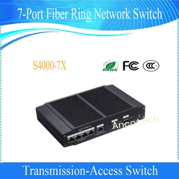 

Free Shipping DAHUA 2-layer industrial level 7-Port Fiber Ring Network Switch Without Logo S4000-7X