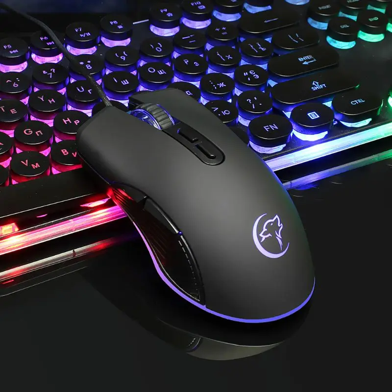 Optical Wired Game Mouse 4 Colors LED Light 3200dpi Gaming Mice G830 for PC Computer Laptop 5