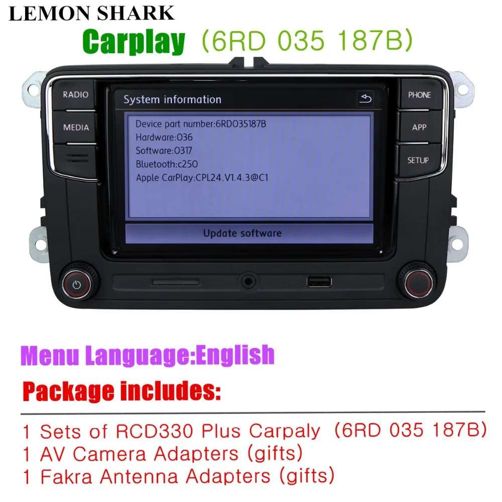 Skup Rcd330 Plus RCD330G samochód Carplay radio mib RCD 330 330G 6RD 035 187B dla VW Golf 5 6 Jetta CC MK6 MK5 Tiguan Passat B6 B7 187B