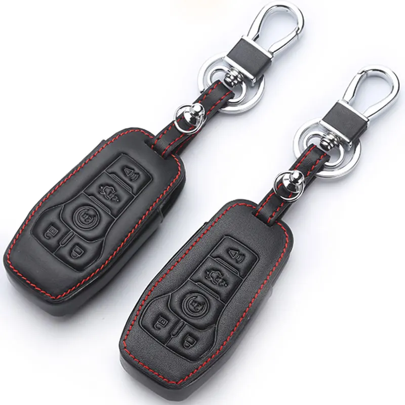 Кожаные чехлы для автомобильных ключей Fob Ford C Max/Edge/Escape/Explorer/Flex/Focus Lincoln MKS MKT MKX Smart