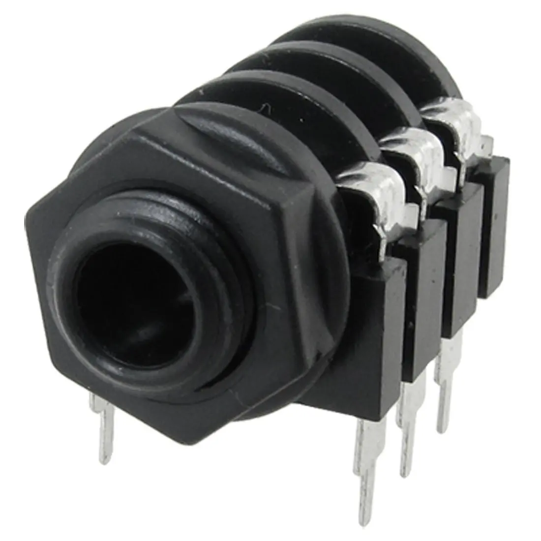 1/4" 6.5mm Stereo Audio PCB Panel Mount Headphone Jack Socket 6 Pinin