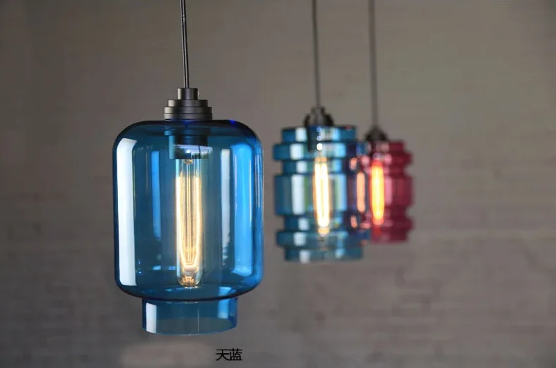 Современная деформированная цветная стеклянная Подвесная лампа для гостиной, ресторана, подвесная Подвесная лампа для кафе, Светильники