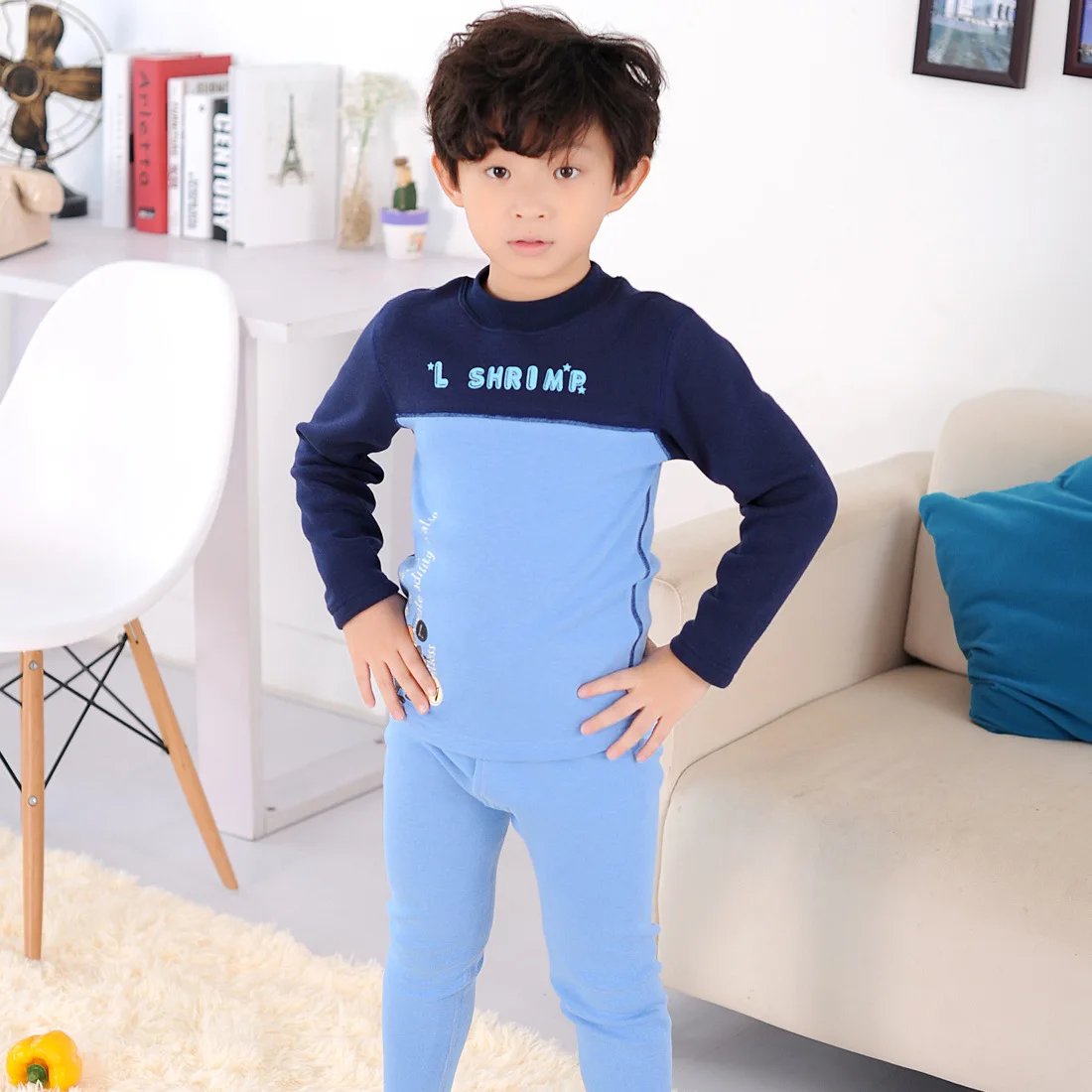 

High Quality Children's Warm Underwear Clothing Sets Winter Thick Boy's Clothes Long Johns Kids Sons Pajamas Suits 6T-18T