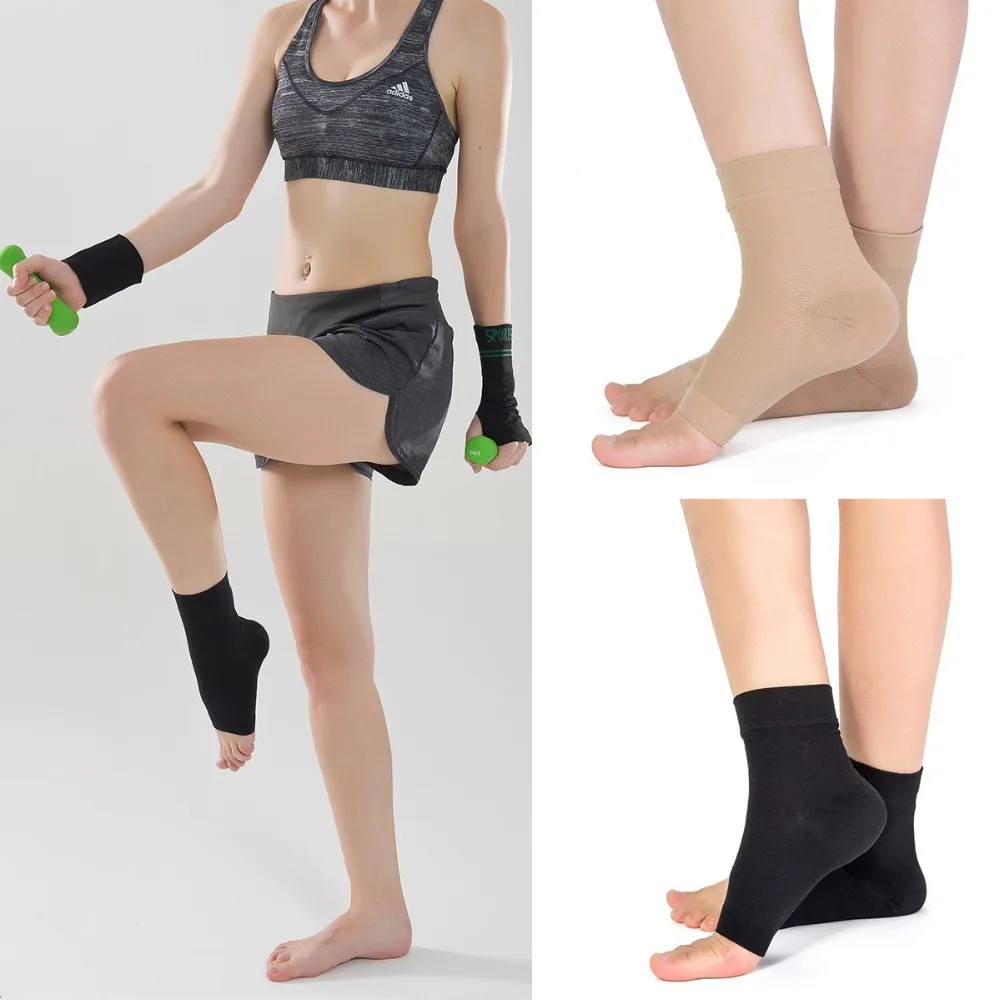 Ankle Support Compression Sleeve Brace Sprain Gym Socks Foot Protector