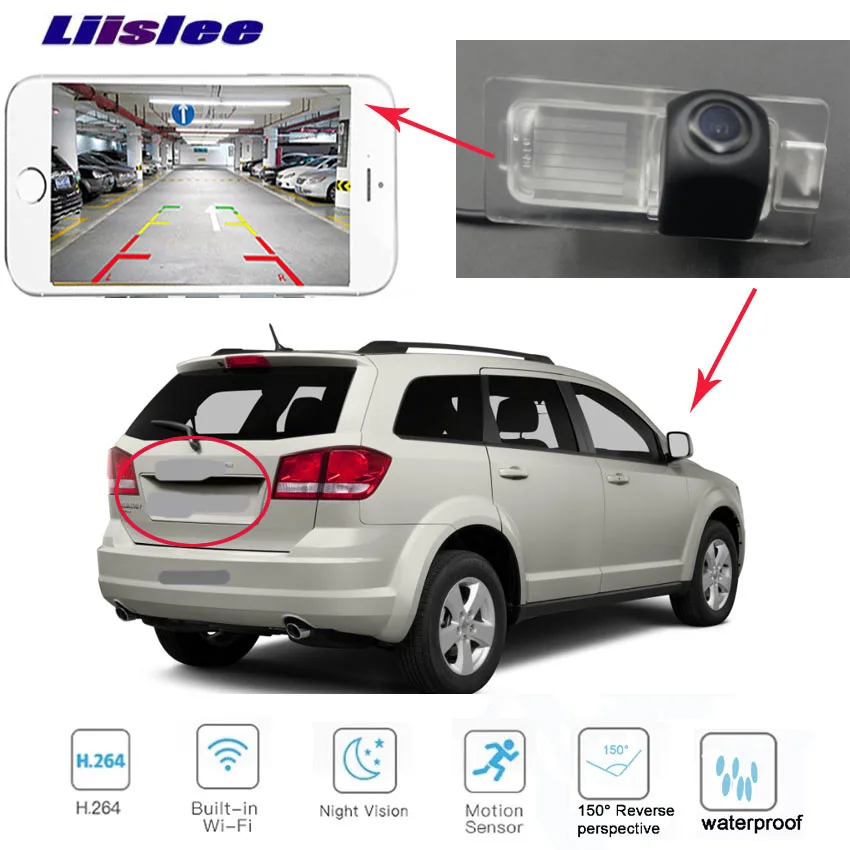 LiisLee заднего Wi Fi камера для Dodge Journey 2008 ~ 2014 CCD hd ночное видение Обратный резервного копирования беспроводной