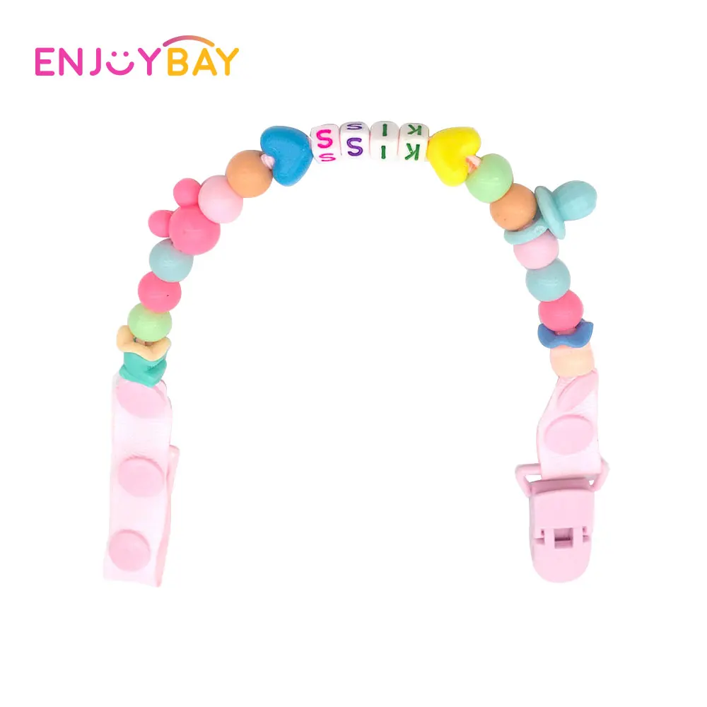 Enjoybay Silicone Baby Pacifier Clip String Colorful Pacifier Chain for