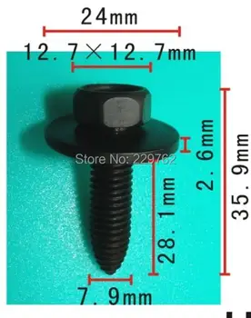 

Free Shipping 100PCS Hexagon self-drilling screw For GM auto metal fasteners car retainer clips automotive metal screw