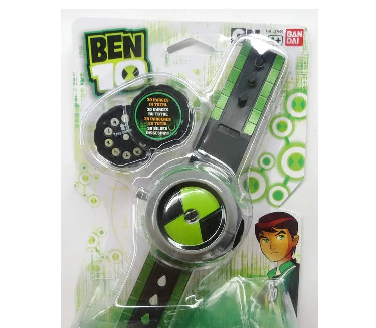 BAN DAI оригинальные/ben 10 часы/ben10 проектор средние детские игрушки инопланетяне силы Omnitrix осветитель игрушки часы