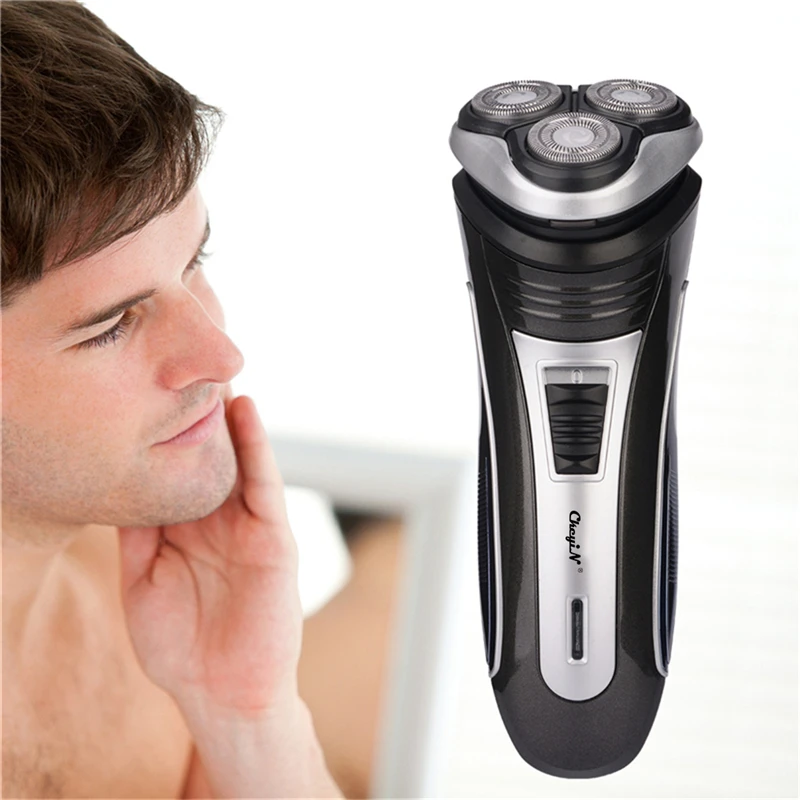 

Electric Triple Head Shaver 3 Floating Cutter Blade Intelligent Rotary Shaving Razor Men Beard Trimmer Home Use Face Grooming