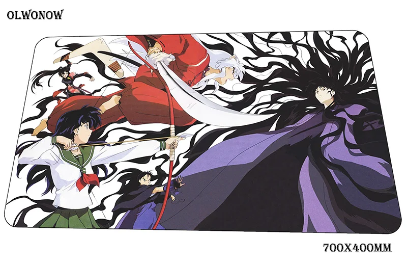 size 700x400x2mm Inuyasha подушки высокого качества компьютерный коврик 70x40 см игровой коврик большой дешевый клавиатура со встроенной мышью игры pc геймер стол - Цвет: size 700x400x2mm
