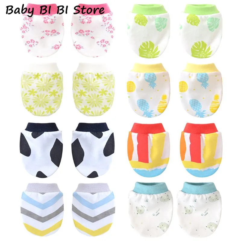 

Newborn Bathing Gifts Children Girls Boys Anti-scratch Protection Glove Soft Summer Thin Printing Baby Gloves