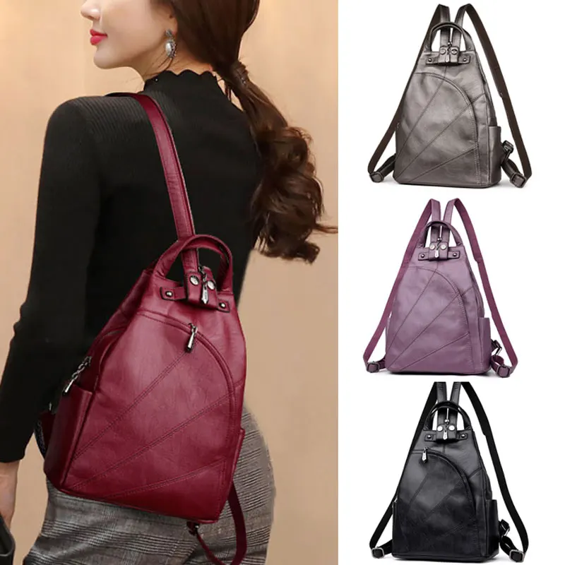 

Bags For Women 2019 Backpack Anti-theft Zipper Soft Leather High Capacity Shoulders Bags WML99