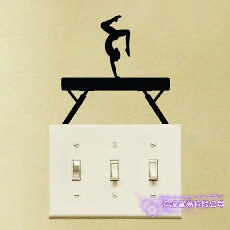 Dctal Balance Beam Switch Horse-vaulting Funny Sex Girl Sticker Power Decal Posters Vinyl Wall Decals Parede Decor Mural