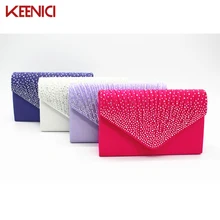 KEENICI New Woman Evening bag Women Diamond Rhinestone Clutch Crystal Day Clutch Wallet Wedding Purse Party Banquet Multicolor