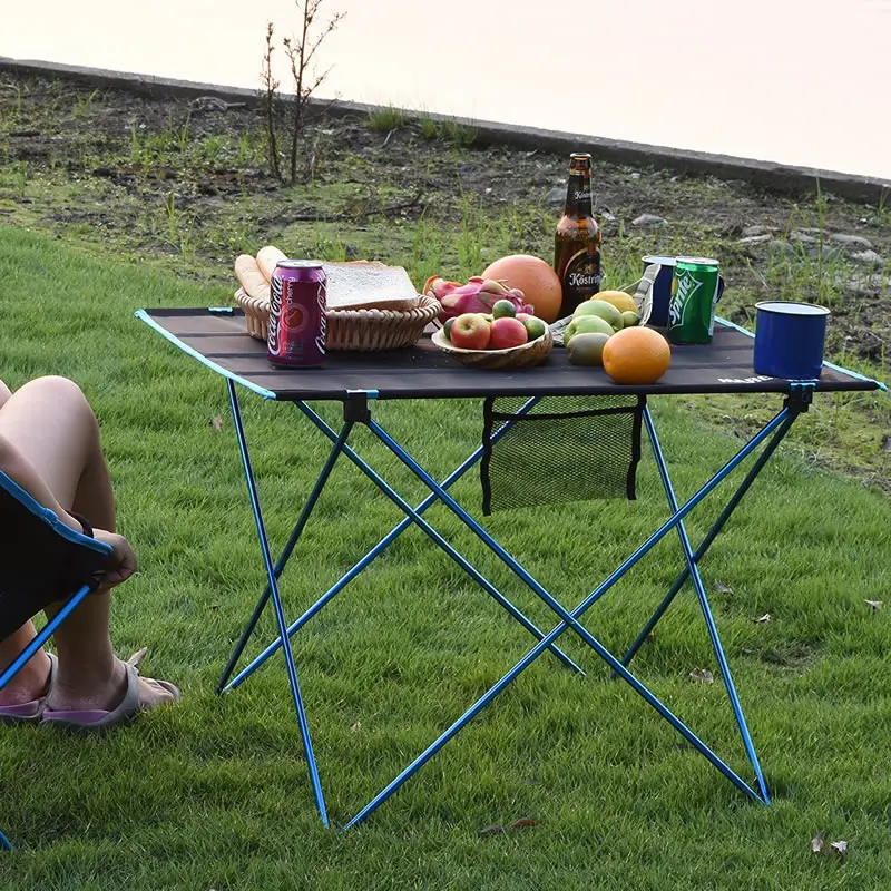  Portable Folding Table Picnic Outdoor Dining Table Ultralight Black High Grade Table Desk 7075 Alum