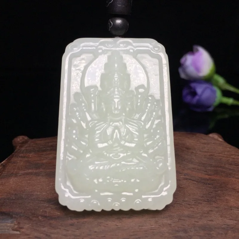 

2019 Real Sale Boys Buda Druzy Chakra Yu Xuan, Hetian Rat This Life Card Patron Saint Of Guanyin Bodhisattva Pendant