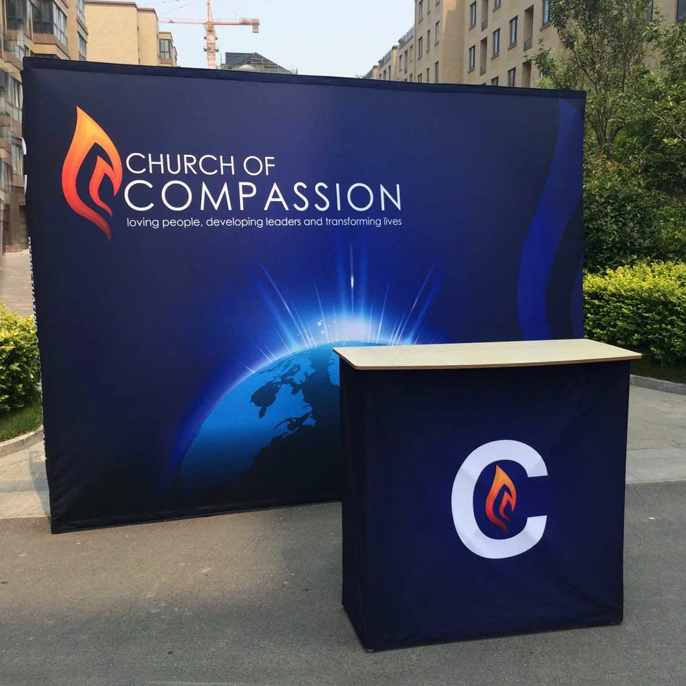 10ft Pop Up Display With Custom Graphic Printing Trade Show Displays 10ft Pop Up Display With Custom Graphic Printing Trade Show Displays Booth Exhibits In Flags Banners Accessories From Home Garden On Aliexpress