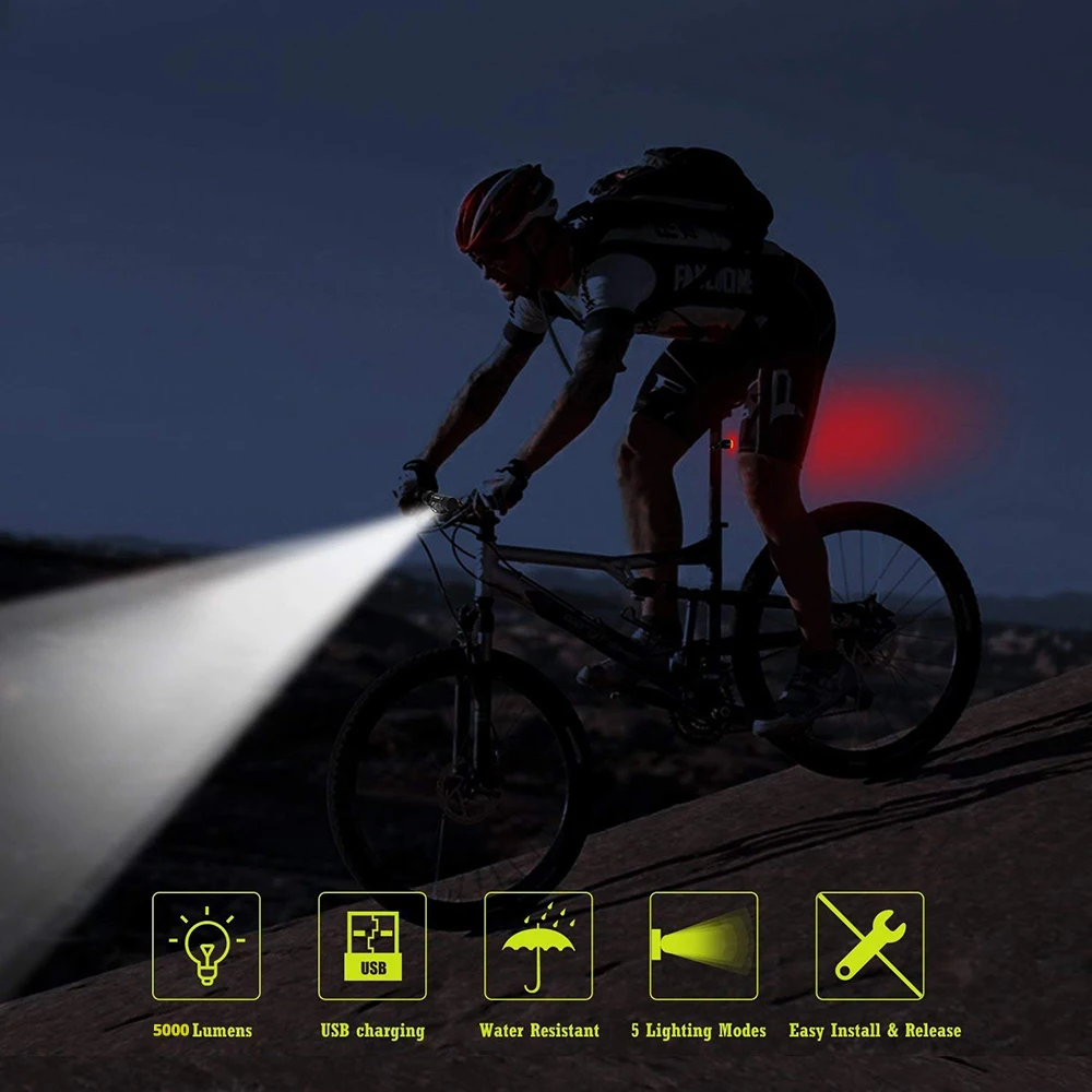 Excellent USB Charger LED Bicycle Light XPG2 S3 5000LUMS Bike headlight Headlamp IPX-65 Waterproof Cycling headlamp Bicycle accessories 11 Excellent USB Charger LED Bicycle Light XPG2 S3 5000LUMS Bike headlight Headlamp IPX-65 Waterproof Cycling headlamp Bicycle accessories 11