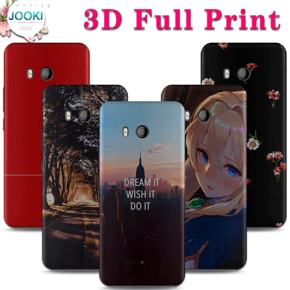 

U11 DIY Print Hybrid Hard Ultra Slim Matte Phone Case For HTC U11 Dual SIM with dual-SIM card Flower Protective Shockproof Cover