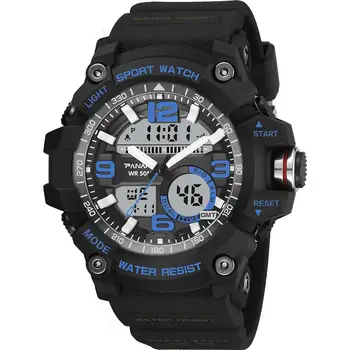 

Outdoor Military Waterproof 50m Backlight Sports Men Digital Analog Wrist Watch Military Electronics clock Relojes