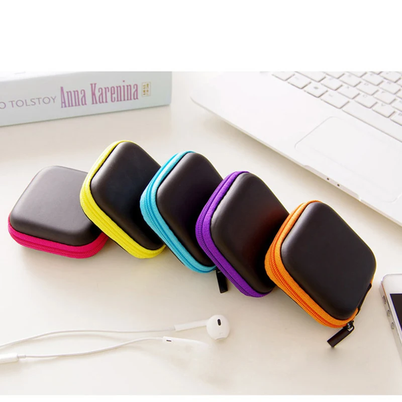RACAHOO Zipper Earphone Wire Storage Box Protective USB Cables Storage Container Organizer Case Headphones Charger Money Box1
