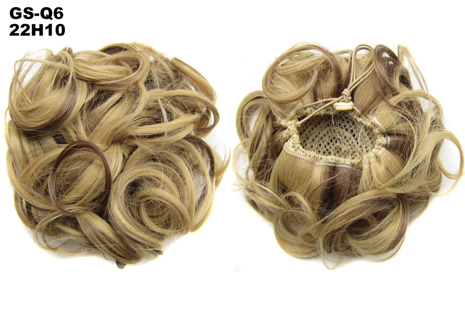 TOPREETY жаропрочных синтетических волос 60gr кудрявый шиньон Drawstring резинкой Updo пончик волос Q6