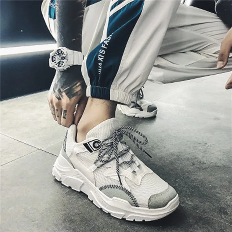 

Vintage dad Men sneakers 2019 kanye west hip hop dancing light breathable men casual shoes men sneakers zapatos hombre