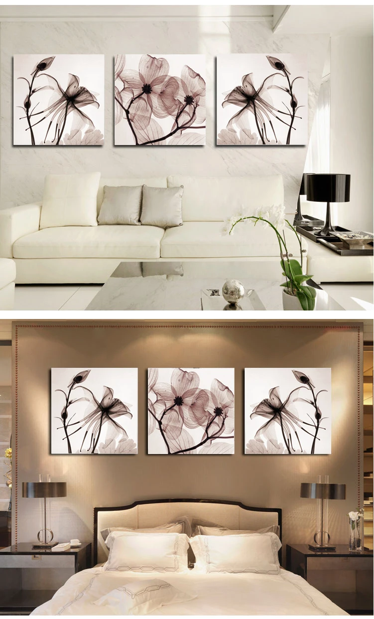 

Free Shipping Hot Sell 3 Panels Modern Wall Painting black Home Decorative Art Picture Paint on Canvas Prints