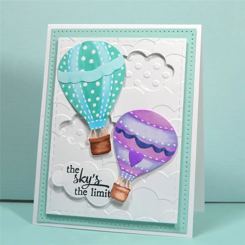 

Hot Air Balloons Dies Spring Holiday Metal Cutting Dies Embossing Stencil Scrapbook Frame Template Punch Paper