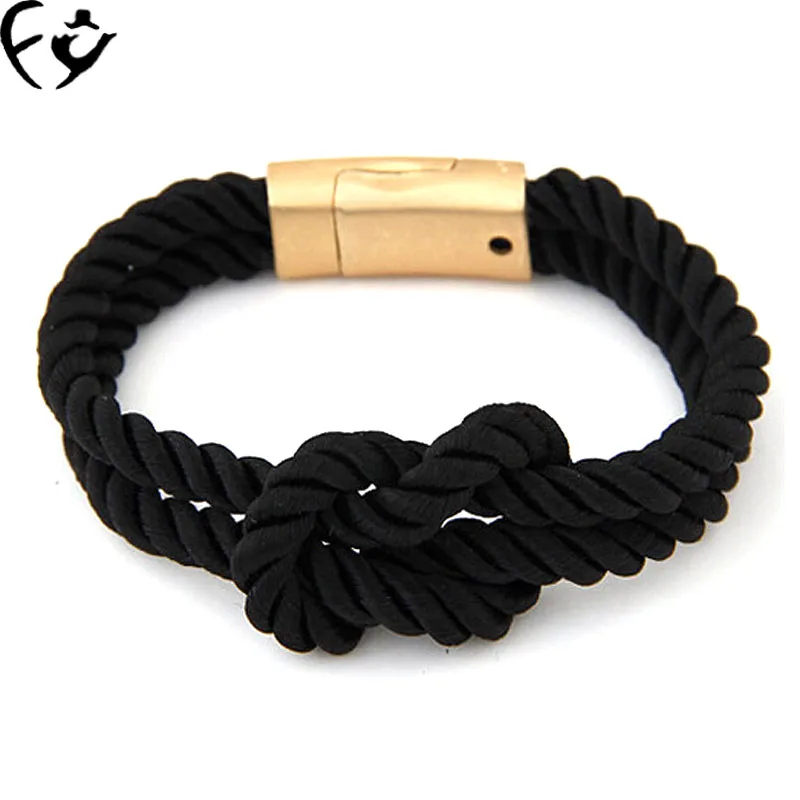 

European and American fashion factory direct all-match prepared rope personality magnet Bracelet