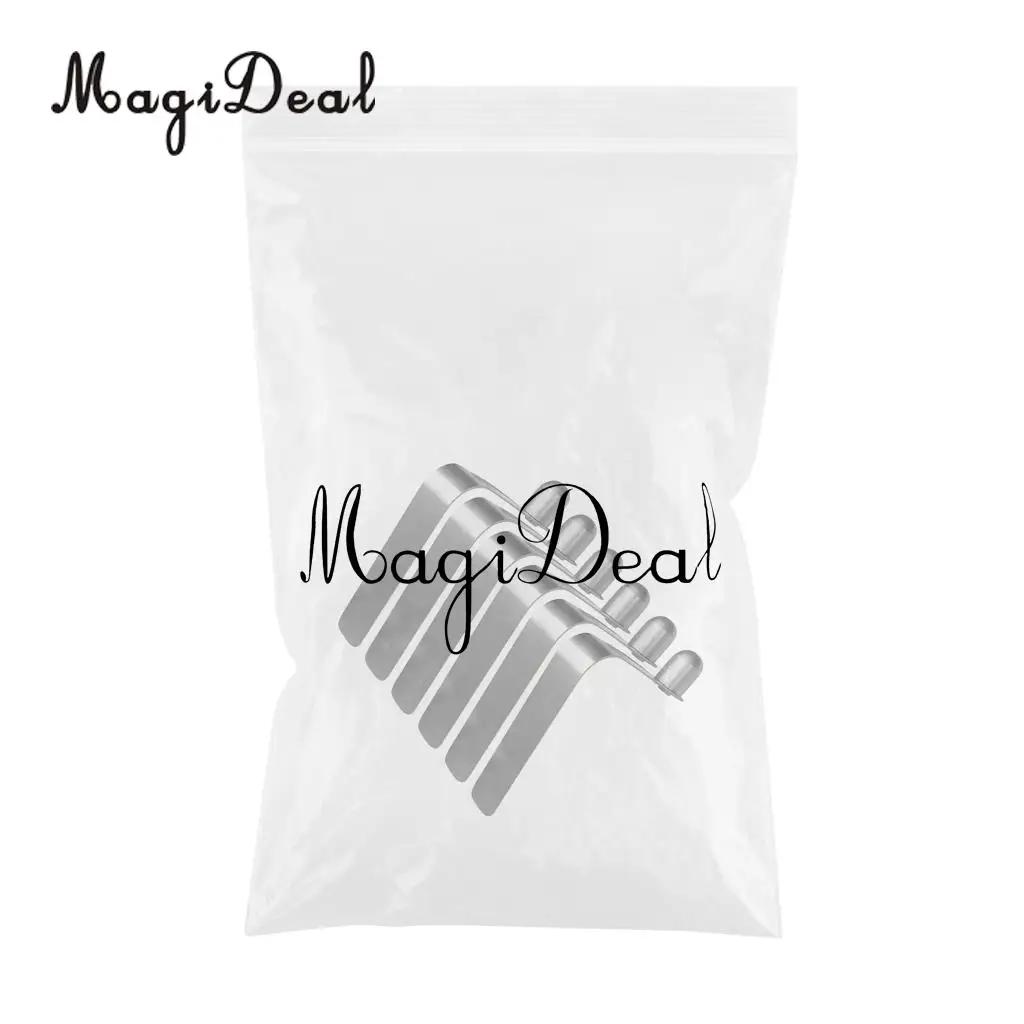 MagiDeal 8 Pieces 8mm Stainless Steel Kayak Paddle Tent Pole Spring Snap Button Clips