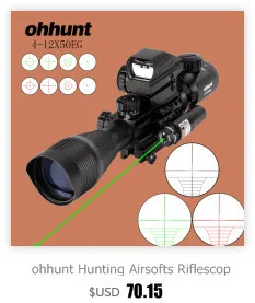 Ohhunt FFP 4-14X44 SFIR первый фокальный самолет охотничий прицел боковой Параллакс стекло гравированное сетка R \ G с подсветкой Блокировка сброса область